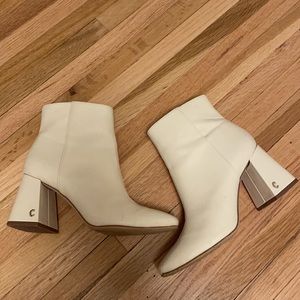Sam Edelman white boots, size 7